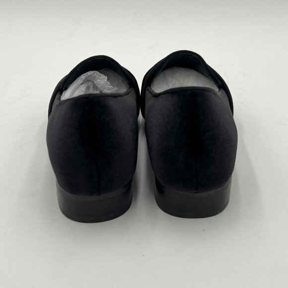 FOWT Black Round Toe Low Heel Loafers Comfortable Black Suede Casual Shoes - Picture 4 of 6